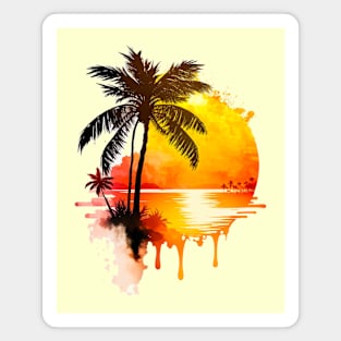 Palm Tree Sunset Magnet